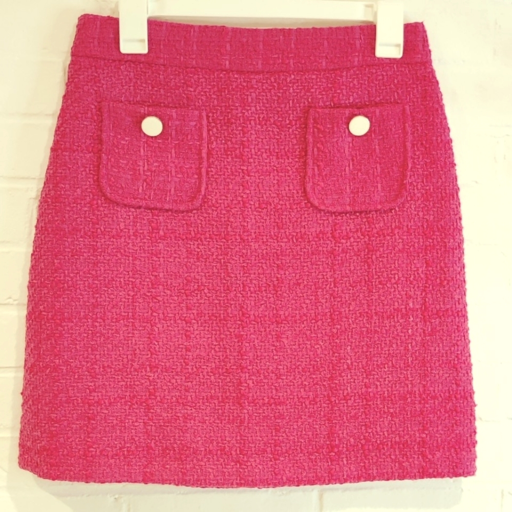 NWOT Maison d'Amélie Paris Textured Fuchsia Skirt - Picture 1 of 6